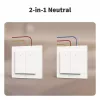 Interruptor de luz AQARA H2 EU (4 botões, 2 canais) (WS-K08D) – interruptor de parede Zigbee e Thread com 2 relés