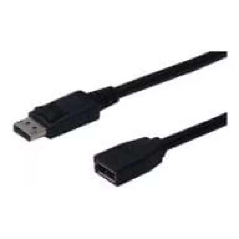 Digitus ASSMANN - Cabo de extensão DisplayPort - DisplayPort (M) - DisplayPort (F) - 2 m (DisplayPort 1.2) - moldado - preto (AK-340200-020-S)