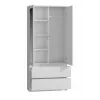 Topeshop SS-90 BIEL LUSTRO Roupeiro/armário de quarto 5 prateleiras 2 porta(s) branco