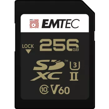 Cartão de memória Emtec 256GB SDXC UHS-II ECMSD256GUHS2V60