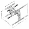 Suporte de parede para TV ART para LCD/LED 40–75 polegadas até 45 kg, inclinável e orientável, altura 52–380 mm, máx. VESA 600x400