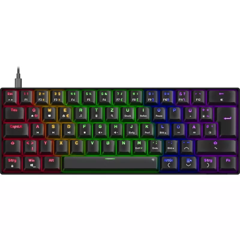 Teclado gaming mecânico Speedlink ATMOS RGB — layout compacto, retroiluminação RGB