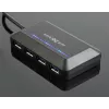 Hub USB GEMBIRD ACT-HUB3C-4P — host USB 3.2 Gen 1 Type-A para 4 × USB 3.2 Gen 1 Type-C, 5000 Mbit/s, preto