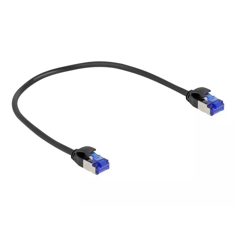 Cabo de rede DeLOCK RJ45 Cat.6A S/FTP fino 0.25m preto