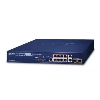 Switch gerido L2+ Gigabit Ethernet PLANET GS-5220-8P2T2S