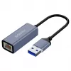 Adaptador de interface de rede SAVIO AK-83 USB Type-A para ficha RJ-45, 5 Gbit/s, preto