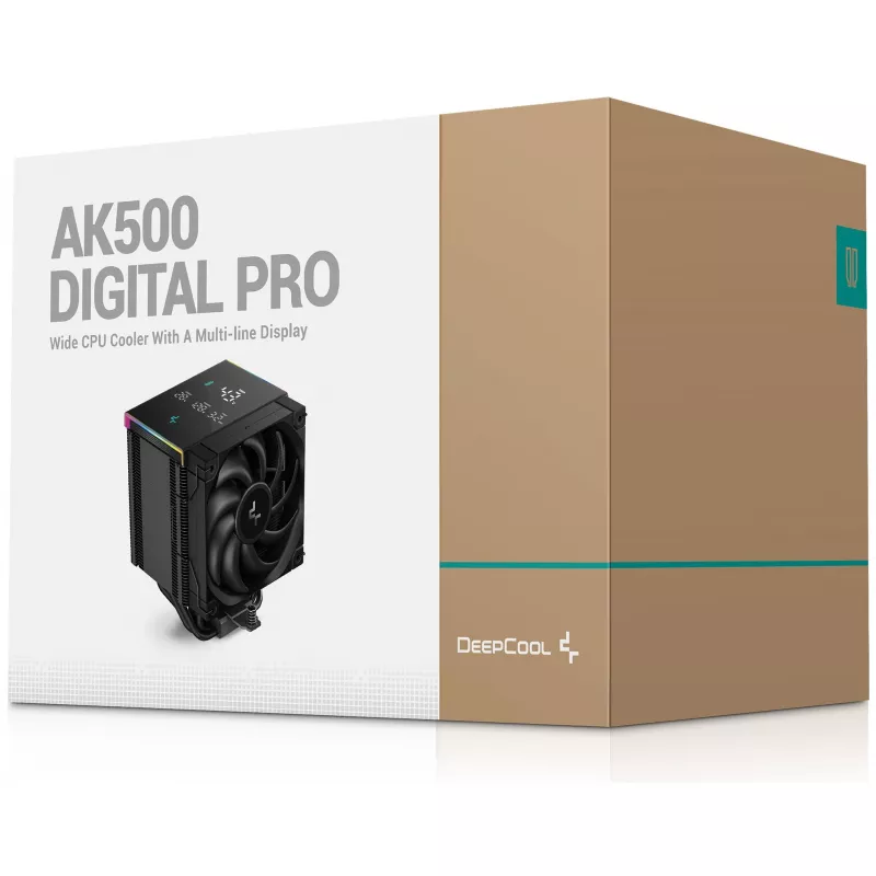 Dissipador de ar DeepCool AK500 Digital Pro 12 cm preto rolamento fluid dynamic