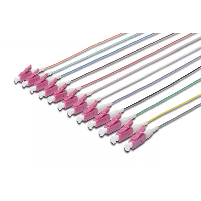 Pigtails de fibra ótica Digitus LC OM4 50/125 µ simplex 2m