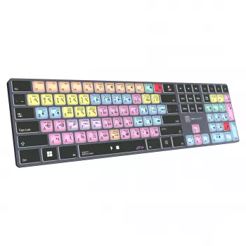 Teclado mecânico full-size LogicKeyboard LKB-PT-TPC, USB + Bluetooth, QWERTZ Alemão, Preto