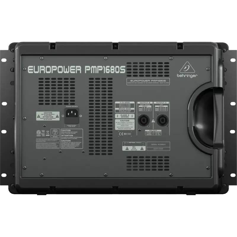 Behringer PMP1680S misturador de áudio 10 canais 10 - 200000 Hz preto