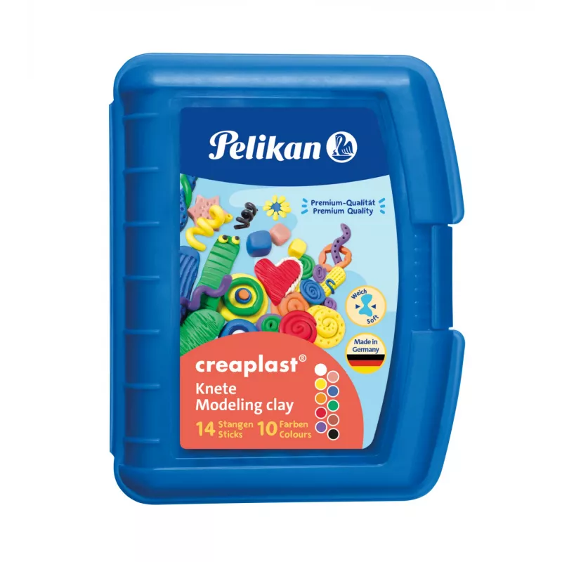 Massa de modelar Pelikan Creaplast 240 g multicolor 14 peças