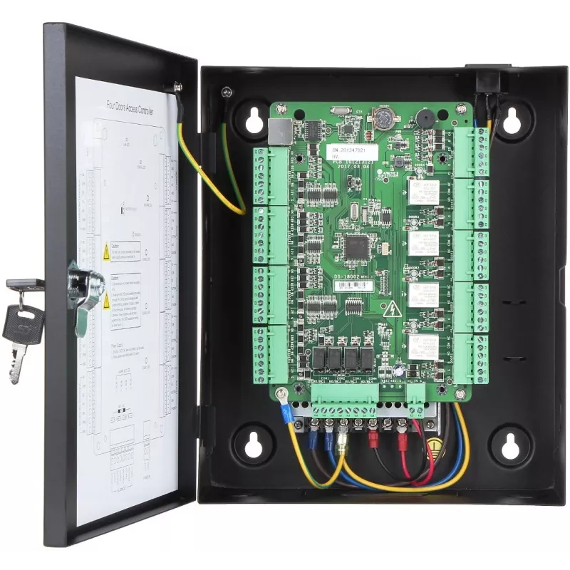 Controlador de acesso Hikvision DS-K2804 — preto, 237×285×69 mm