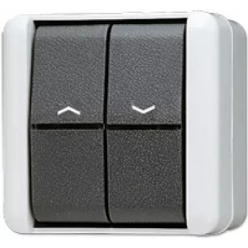 Módulo de interruptor de parede Jung 809 VW 1P, unipolar 10 A, 250 V, preto/branco