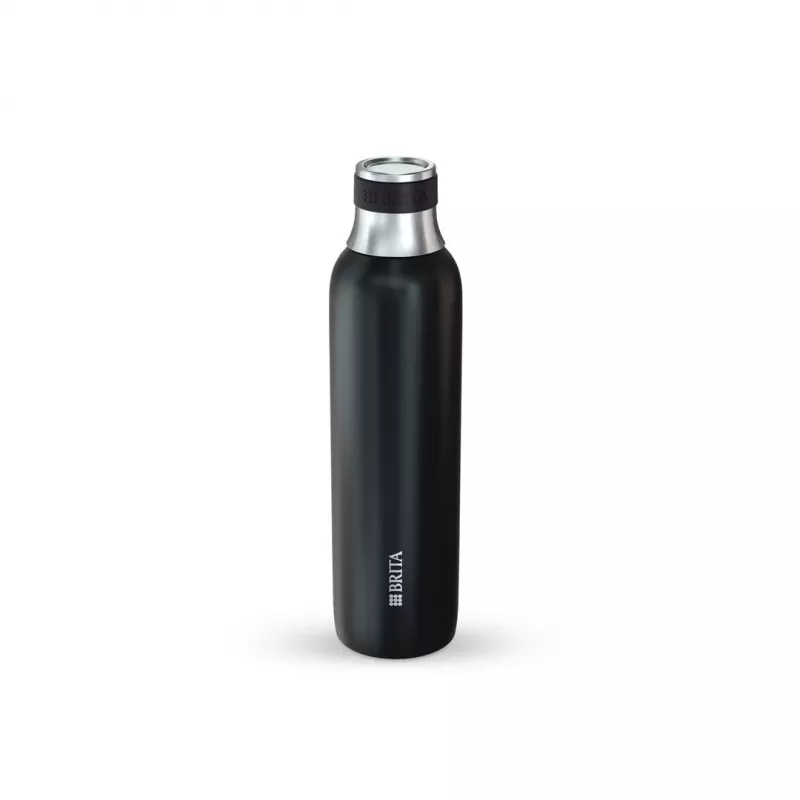 Garrafa de carbonatação BRITA 650 ml, aço inoxidável, preta, apta para máquina de lavar loiça