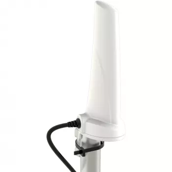 Antena 5G/LTE omnidirecional 4 dBi Poynting A-OMNI-0280-02-V1 SMA (macho) 2 m cabo, montagem em mastro/parede, branco