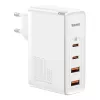 Carregador de viagem Baseus GaN2 Pro Quick 2x USB + 2x USB-C, 100W, EU (Branco)
