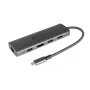 Alcasa HUB-C001A Hub de interface USB Type-C 5000 Mbit/s antracite