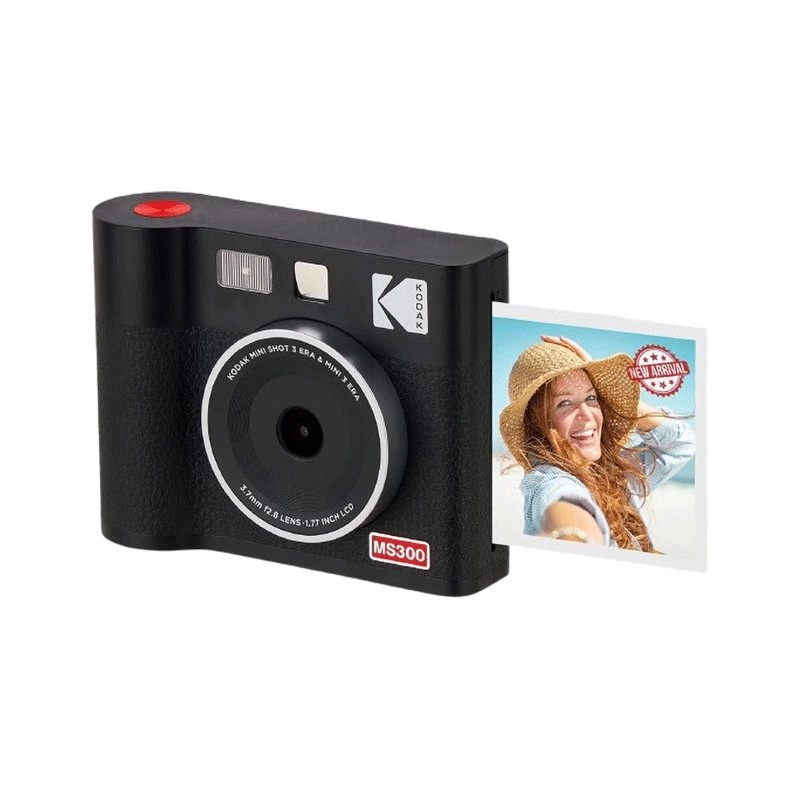 Máquina fotográfica instantânea Kodak Mini Shot 3 Era – preta, tecnologia de impressão 4Pass
