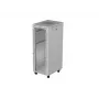 Armário rack de chão LANBERG 19 polegadas 32HE 600×800 mm cinzento com porta de vidro e LCD (embalagem plana)