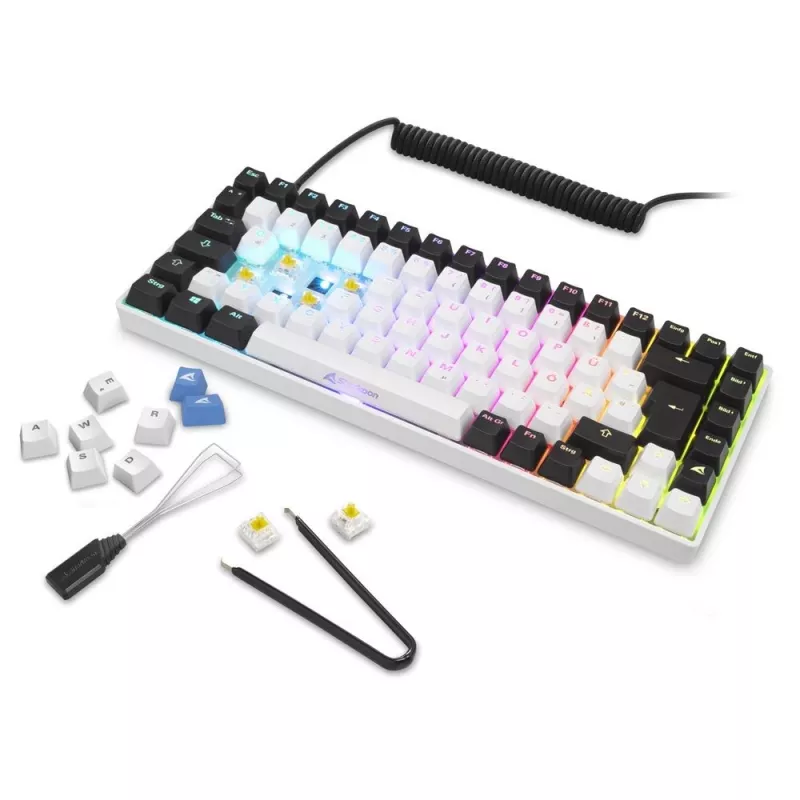 Teclado Sharkoon SKILLER SGK50 S3 75% branco