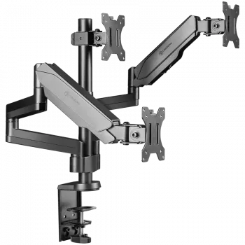Suporte de secretária para monitor ONKRON G280-B para ecrãs de 33–81,3 cm (13 polegadas–32 polegadas), morsa/passagem pela secretária, até 24 kg, VESA 75x75–100x100