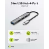 Hub USB Goobay Slim 4 portas, USB-C™ para USB-A, USB 3.2 (74457)