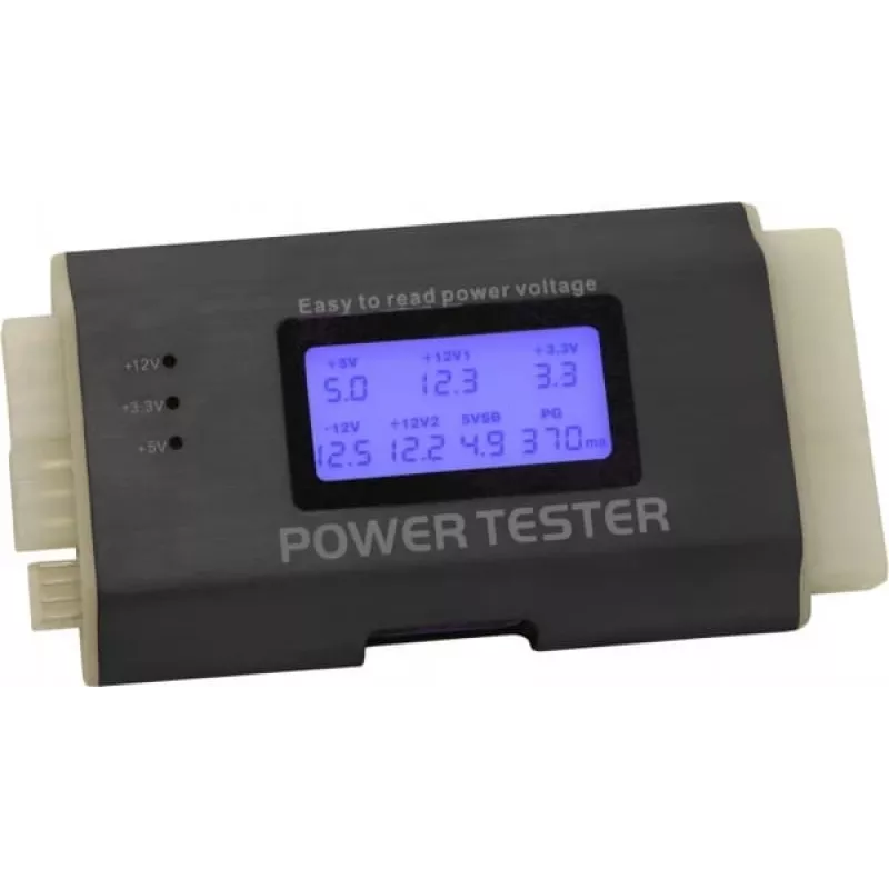 DeLOCK 18159 testador de fontes de alimentação III para ATX/BTX/ITX, preto/branco