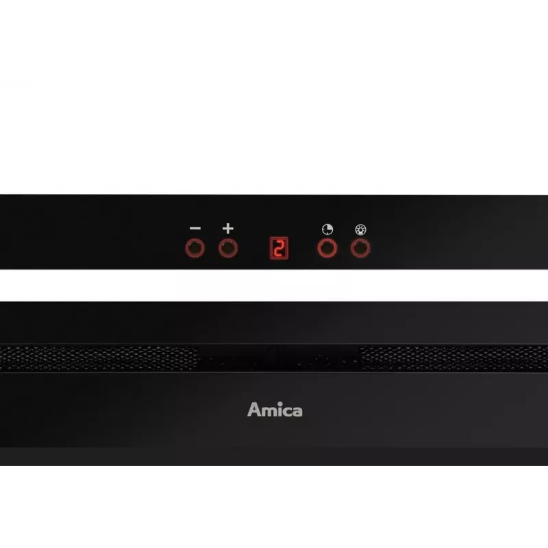 Exaustor de encastrar AMICA OMC6451B HC — filtro de carvão ativo, nível de ruído 65 dB, classe de eficiência energética A