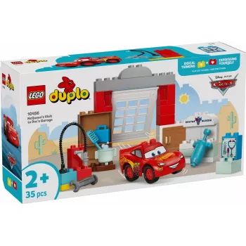 Brinquedo de construção LEGO DUPLO 10456 Visita do McQueen Disney à Oficina do Doc — 35 peças, para crianças a partir dos 2 anos, blocos grandes