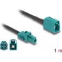 Cabo coaxial DeLOCK 90129 1 m Mini FAKRA Z Aqua preto