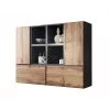 Conjunto de móveis de sala Cama ROCO 19 (4xRO3 + 4xRO6) antracite/carvalho wotan