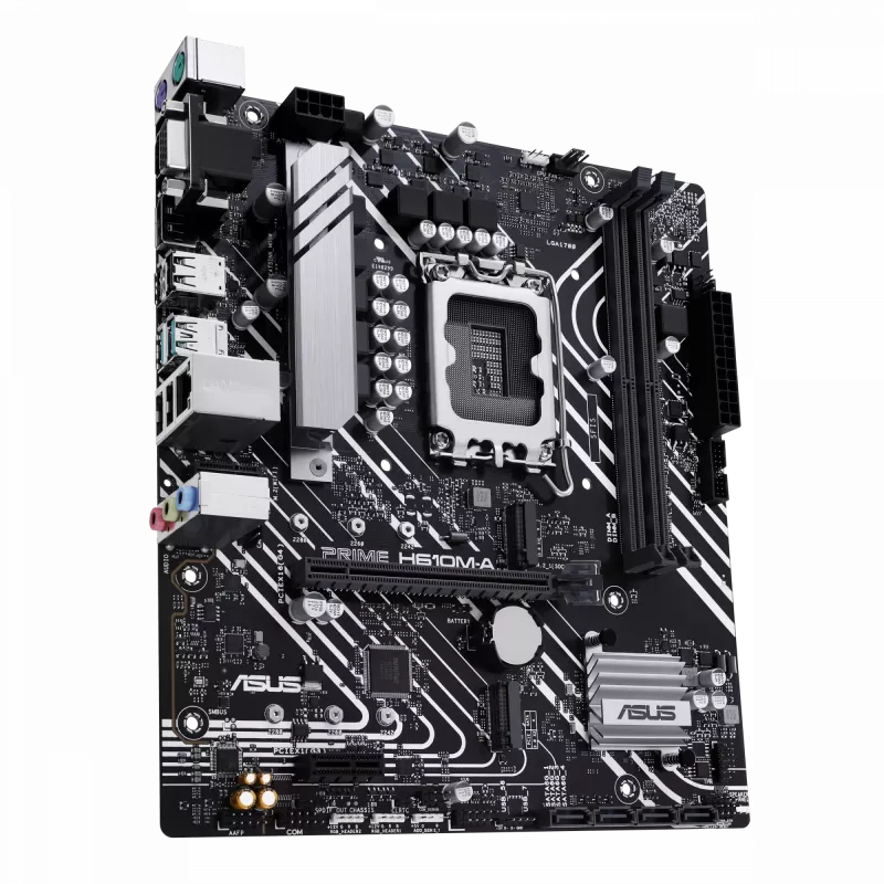 ASUS PRIME H610M-A R2.0 | família de processadores Intel | socket de processador LGA1700 | interfaces de disco suportadas M.2, SATA | número de portas SATA 4
