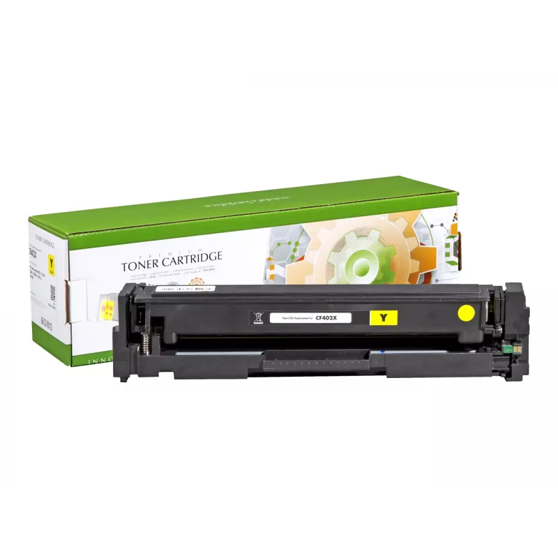 Cartucho de toner STATIC compatível com HP CF402X amarelo alta capacidade compatível 2.300 páginas