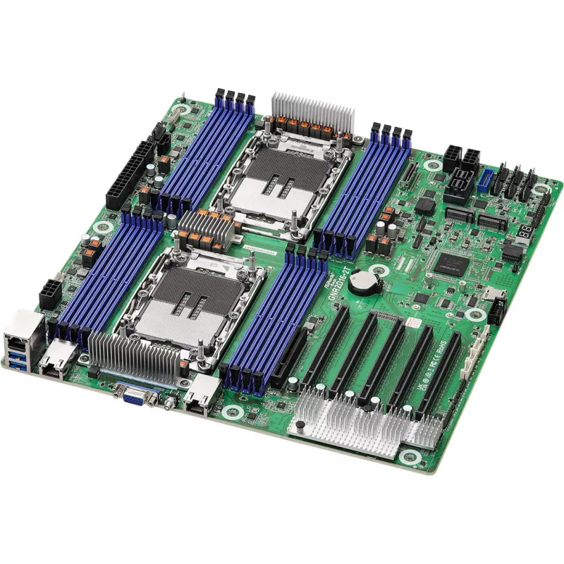 Placa-mãe ASRock GNR2D16-2T, Intel SoC, LGA 4710 (Socket E2), EEB, 16 slots DDR5, máx. 128 GB, Ethernet 10Gb