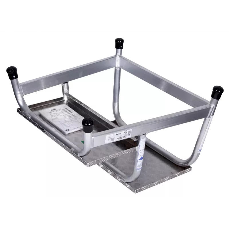 Degrau Krause 805027, alumínio 2 degraus, carga máx. 150 kg, comprimento 680 mm, altura 41 cm