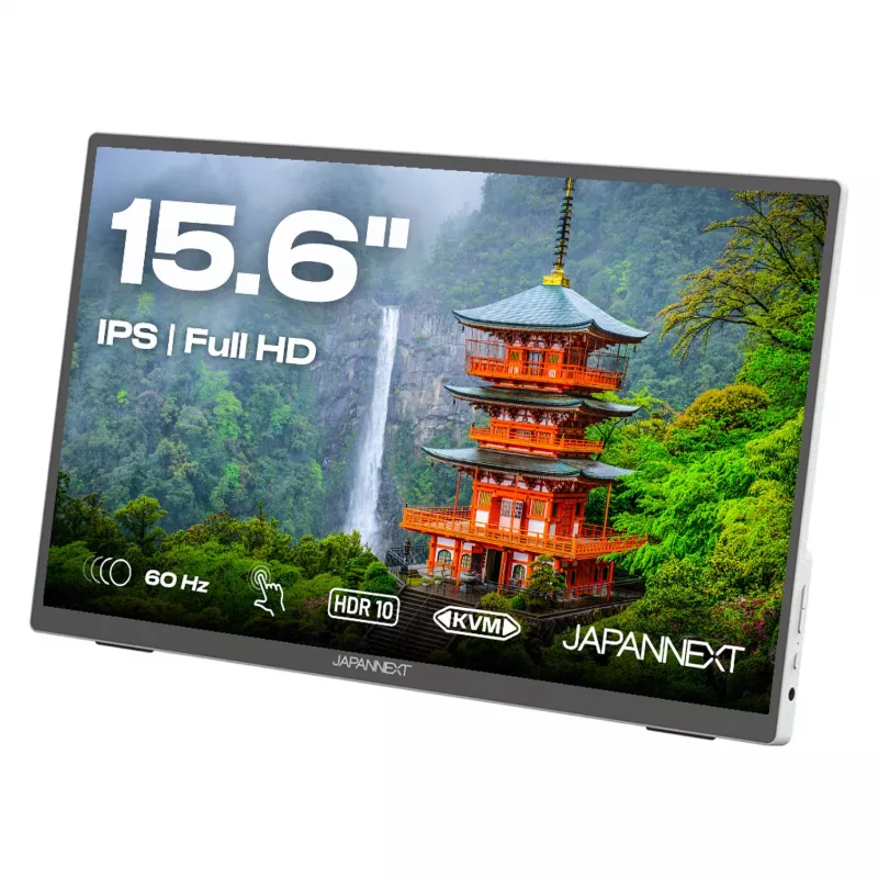Monitor de computador JAPANNEXT JN-MD-I156FHDR-T 39,6 cm (15,6 polegadas) 1920 x 1080 píxeis Full HD LED ecrã tátil cinzento
