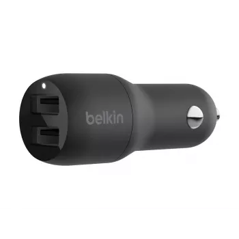 Carregador de Automóvel Dual-USB-A 12W x2 Preto