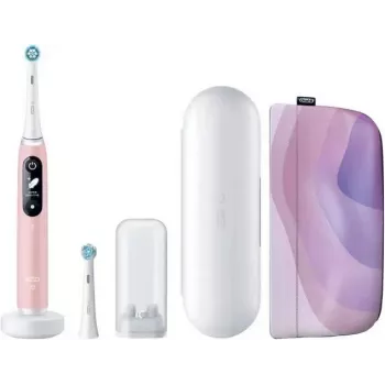Escova de dentes elétrica BRAUN Oral‑B iO Series 6 Pink Sand Luxe Edition – recarregável, vários modos de escovagem