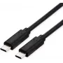 Roline - Cabo USB - 24 pinos USB-C (macho) para 24 pinos USB-C (macho) - USB4 Gen3x2 - 48 V - 5 A - 1 m - até 40 Gbit/s de taxa de transferência de dados, 240 W de alimentação - preto (11.02.9104)