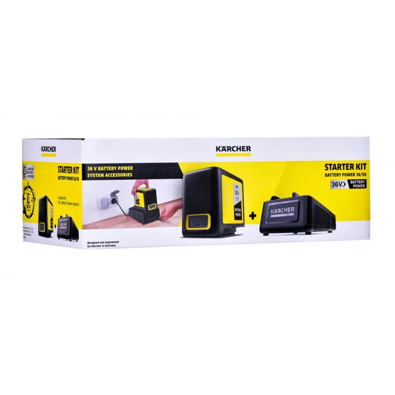 Conjunto de bateria e carregador Kärcher Power 36/50