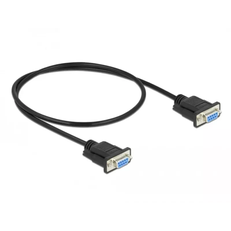 Cabo série RS-232 DeLOCK 87308 0,5 m conector fêmea para conector fêmea