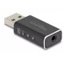 DeLOCK Adaptador de cabo USB 2.0 Type-A 3,5 mm 4 pinos preto 68001