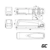 Bateria Green Cell EBIKEGCF02 48V 13000mAh iões de lítio