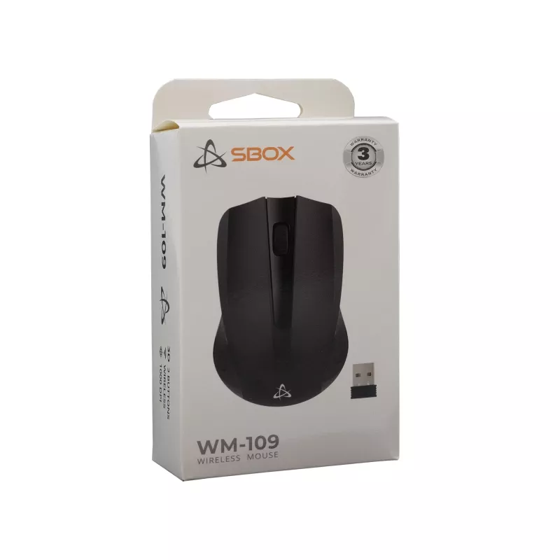 Rato SBOX WM-109 preto USB Type-A