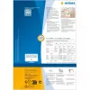 Etiquetas robustas HERMA A4 52,5x93,5 mm branco papel não adesivo 1200 unidades