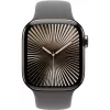 Apple Watch Series 10 GPS + Cellular 42 mm caixa de titânio natural com pulseira desportiva em cinzento-pedra – S/M (MWXD3QF/A)
