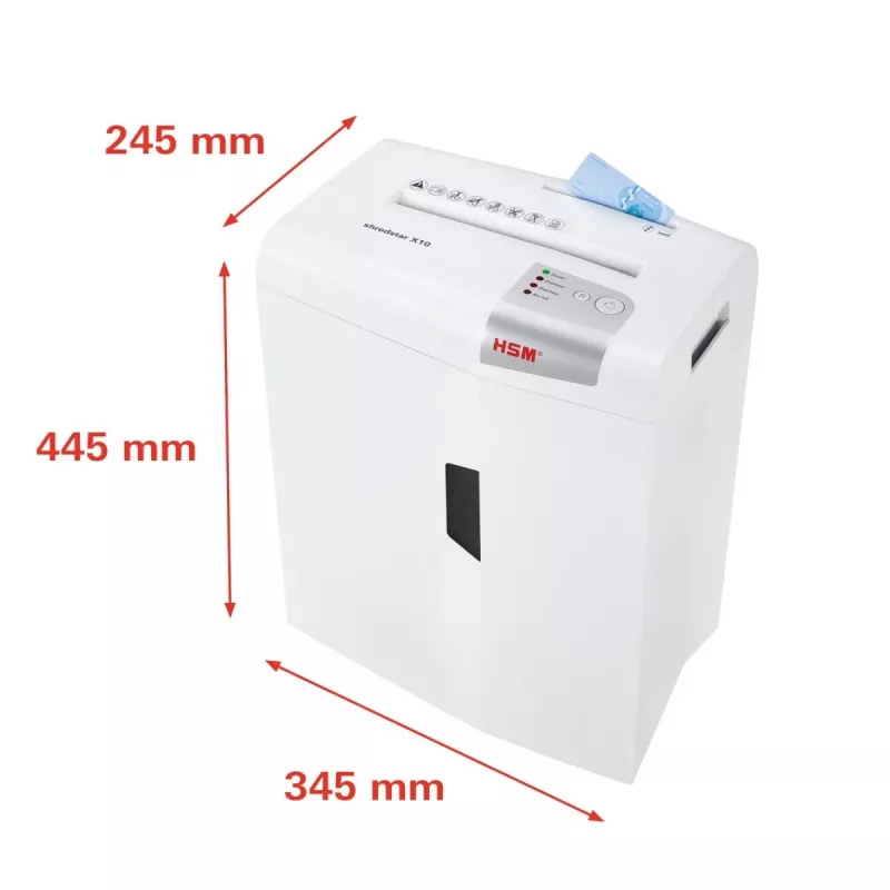 Destruidora de documentos HSM shredstar X10, 4,5 x 30 mm + mecanismo de corte de CD separado