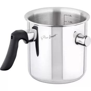 Leiteira LAMART LT1068, aço inoxidável de parede dupla, fundo sanduíche, 1,5 L, apito, escala de volume