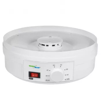Desidratador de alimentos GreenBlue GB190 com 5 tabuleiros, 250 W, temperatura ajustável, diâmetro dos tabuleiros 32 cm