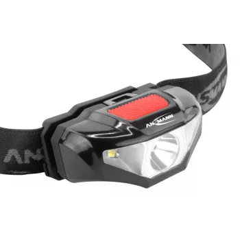 Ansmann HD70B - lanterna de cabeça - preto - acrilonitrilo-butadieno-estireno (ABS) - plástico - IP44 - LED - 1 lanterna